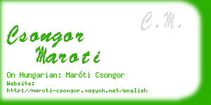 csongor maroti business card